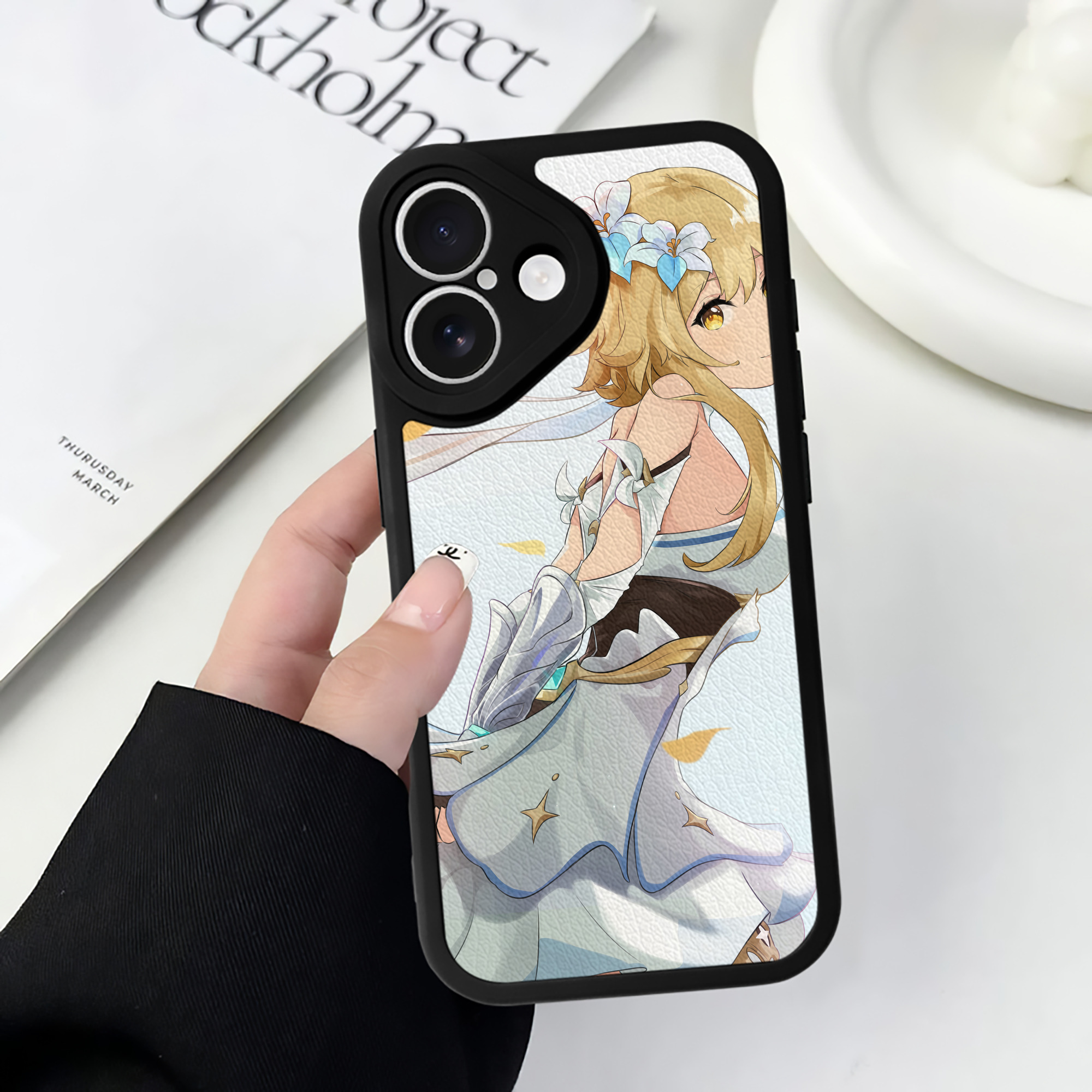 げんし神 genshin 【iPhone 16シリーズ対応】シリコンスマホケース（レザー調） 材質：シリコン